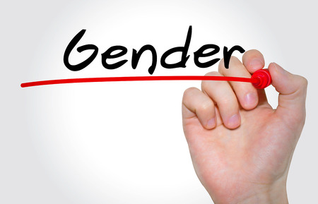Hand writing inscription Gender with marker, conceptの写真素材