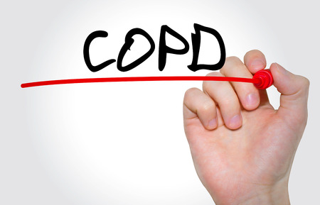 Hand writing inscription COPD with marker, conceptの写真素材