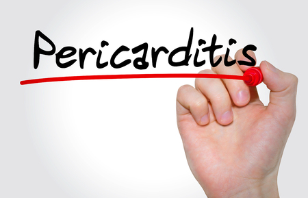 Hand writing inscription Pericarditis with marker, conceptの写真素材