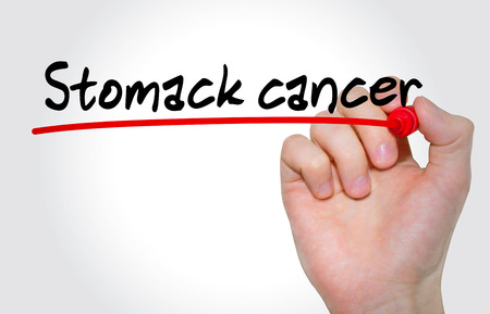 Hand writing inscription Stomack cancer with marker, conceptの写真素材