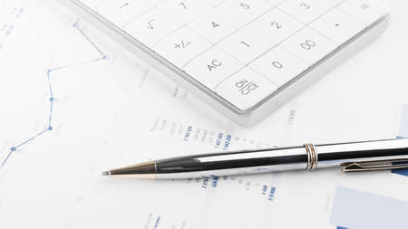 Financial accounting stock market graphs analysisの写真素材
