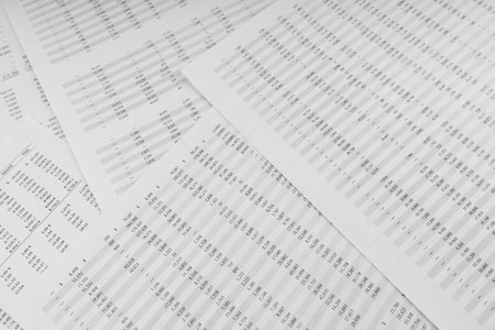 Financial documents lying on the table. close-up view.の写真素材