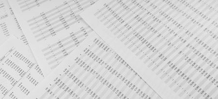 Financial documents lying on the table. close-up view.の写真素材