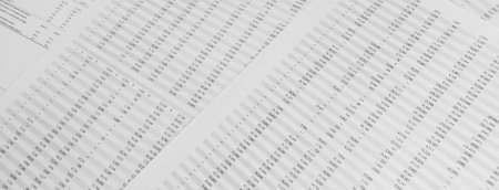 Financial documents lying on the table. close-up view.の写真素材