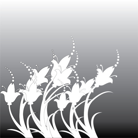 illustration of delicate flowers on background.のイラスト素材