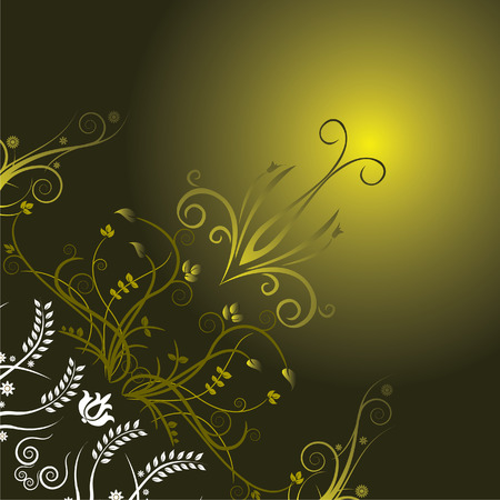 An abstract floral grunge vector background with space for textのイラスト素材