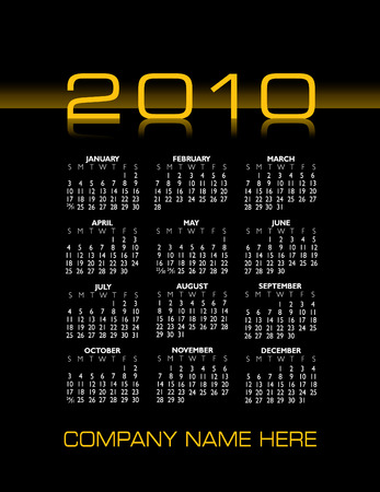 2010 stylish calendar with space for your company nameのイラスト素材