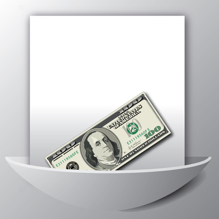 A Success, vector background with a 100 Dollar Billのイラスト素材