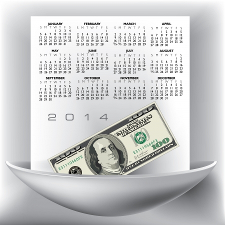 2014 Creative Calendar for Print or Web のイラスト素材