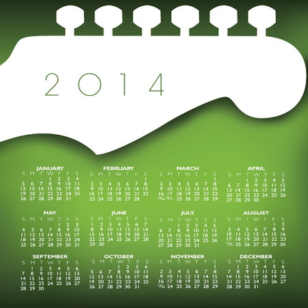 2014 Creative Calendar for Print or Web のイラスト素材