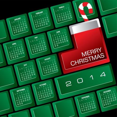 2014 Creative Christmas Calendar for Print or Web のイラスト素材