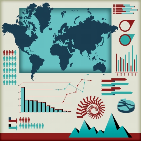 Vector set of infographics elements のイラスト素材