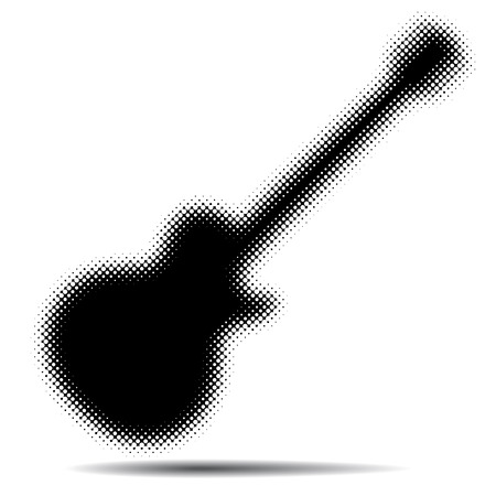 An Abstract Guitar Background in Black and White for Print or Webのイラスト素材