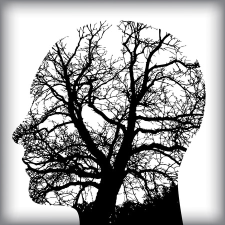 Natural Man in the Treeのイラスト素材