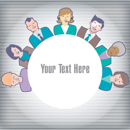 Diverse People Icons with Space for Textのイラスト素材