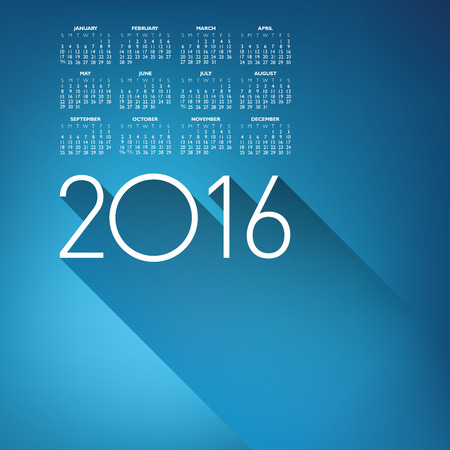 An Elegant 2016 Calendar with Space for Typeのイラスト素材