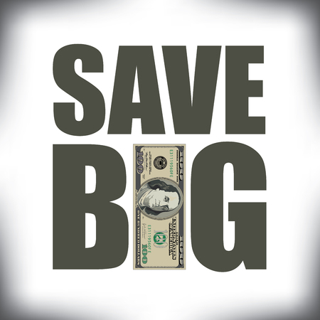 Save Big sale artwork for Print or Webのイラスト素材