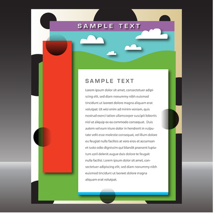 Modern abstract brochure, book,  design templateのイラスト素材