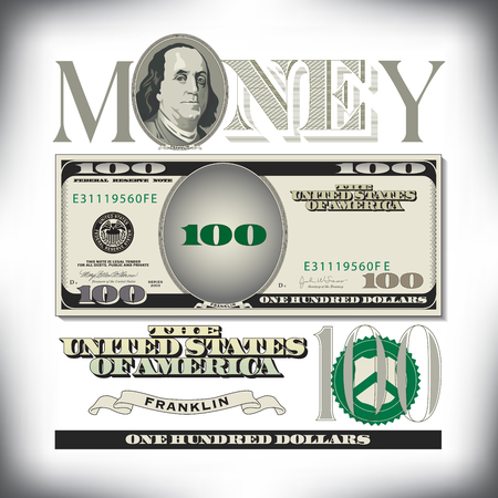 Miscellaneous US bill elementsのイラスト素材