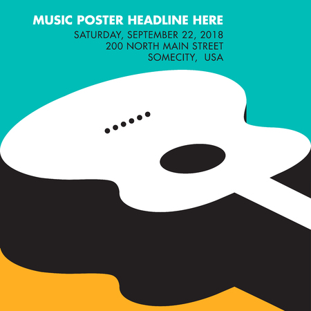 Guitar musical template with space for your typeのイラスト素材