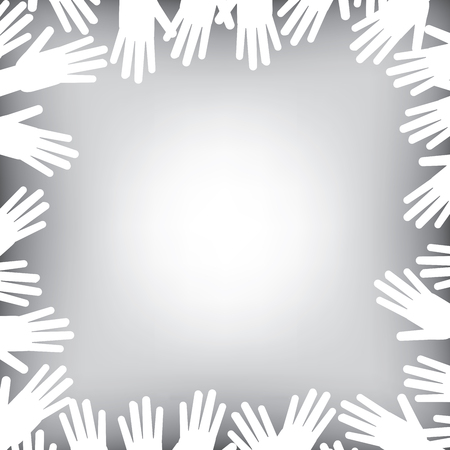 A helping hands background in black and whiteのイラスト素材