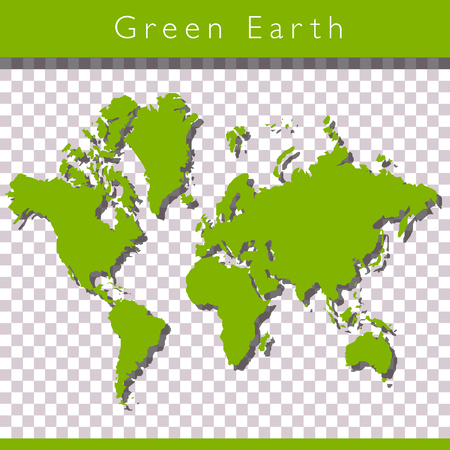 Green world map with space for textのイラスト素材