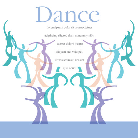 A template for a dance class flyer or CD coverのイラスト素材