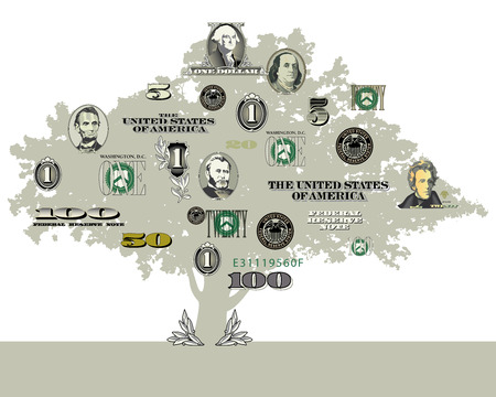 A money tree background with space for textのイラスト素材