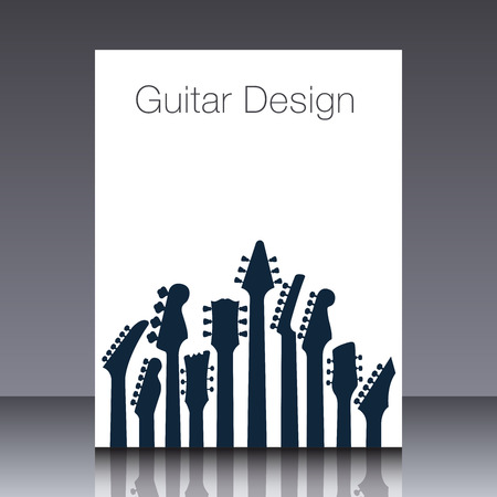 Guitar Music Concert Poster Layout Templateのイラスト素材