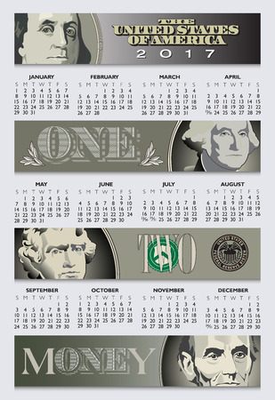 Free enterprise is the theme of this 2017 calendarのイラスト素材