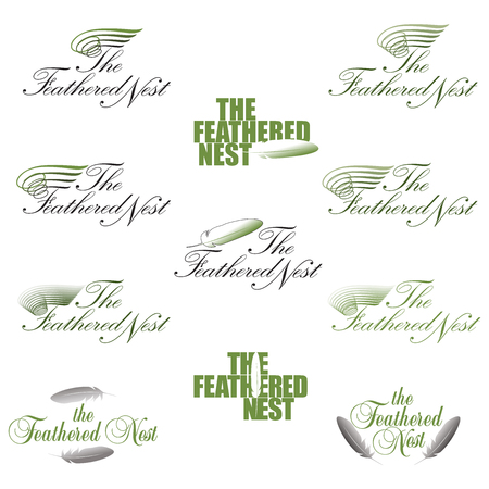 A stylized logo or symbol for a feathered nestのイラスト素材