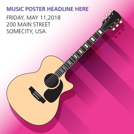An acoustic guitar background.のイラスト素材