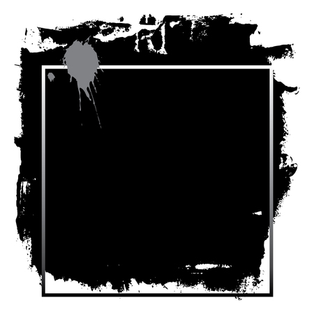 Abstract textured ink brush background with frameのイラスト素材