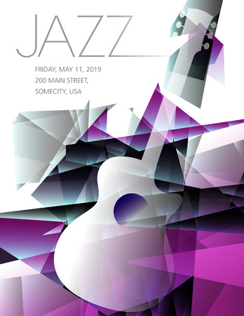 Jazz festival music background with a generic guitarのイラスト素材