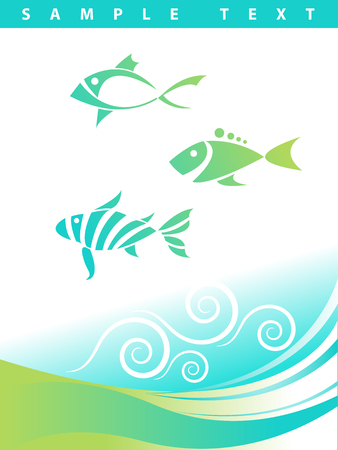 Blue abstract aquatic backgroundのイラスト素材