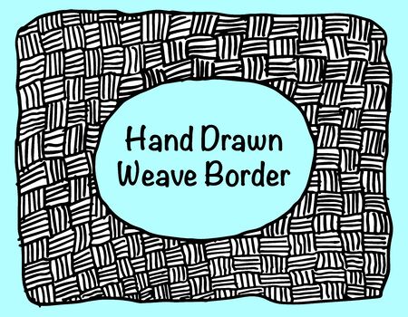 A grungy hand drawn weave pattern backgroundのイラスト素材
