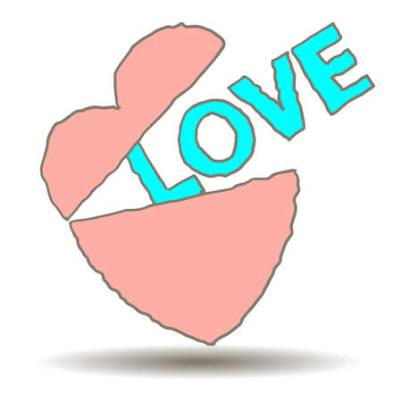 A heart outpouring love is the theme of this hand drawn graphic.のイラスト素材