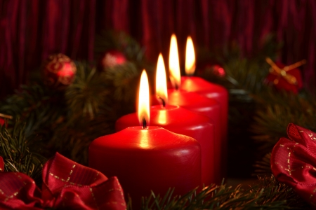Advent, Advent a candle is burningの写真素材