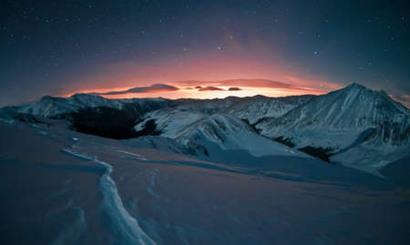 Light pollution glows with a certain beauty against the starry night sky.  This image was taken...