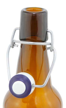 Open bottle on white backgroundの写真素材