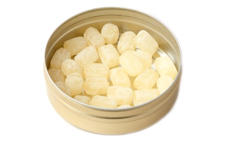 The candy jar isolated on white backgroundの写真素材