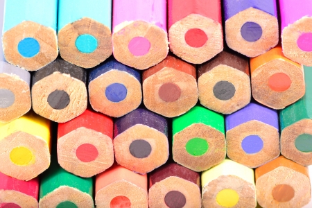Colored pencils isolated on white backgroundの写真素材