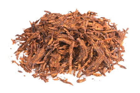 Pipe tobacco  isolated on white backgroundの写真素材