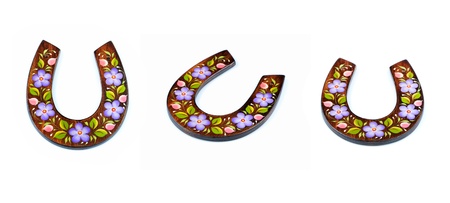 Sign of good luck. Horseshoe.の写真素材