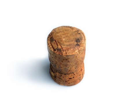 Cork  isolated on white backgroundの写真素材