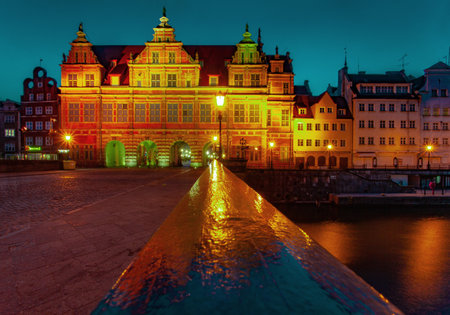 Old City on sunset. Gdansk, Poland.の写真素材