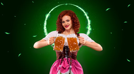 St Patrick Day. Picture for advertising a beer party in a bar, night club, cafe or restaurant.の写真素材