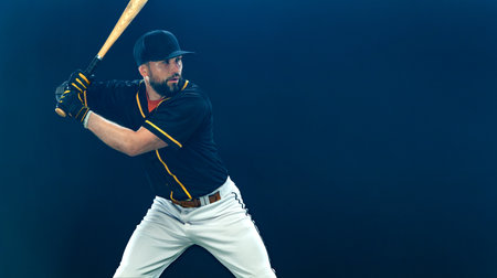 Baseball player. Game day. Download a high resolution photo to advertise baseball games in sports betting.の写真素材