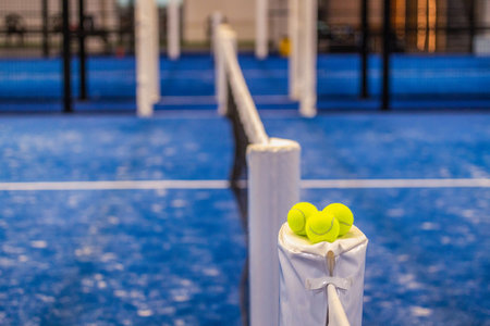 Padel court. Open tour poster for social media promotion.の写真素材