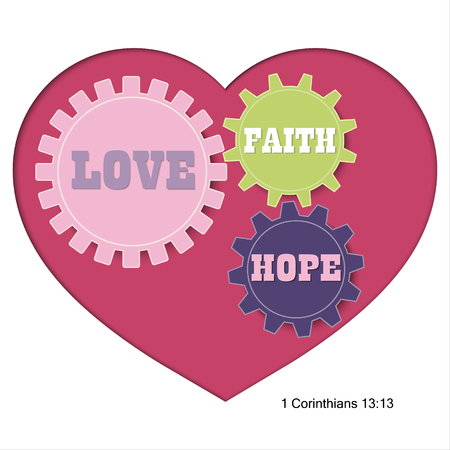 vector graphic design of christian bible verseのイラスト素材